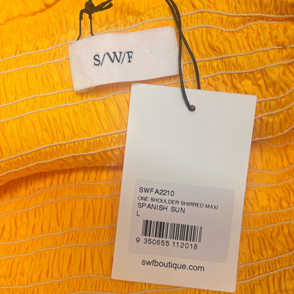 SWF
One Shoulder Shirred Maxi Dress size large NWT - Picture 5 of 6
